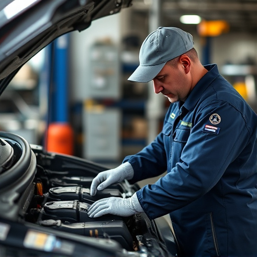 auto technician working