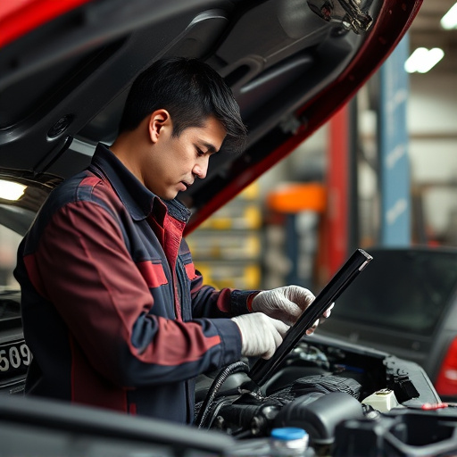 auto technician working