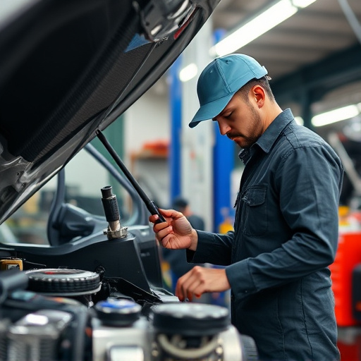 auto technician working