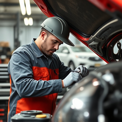auto technician working