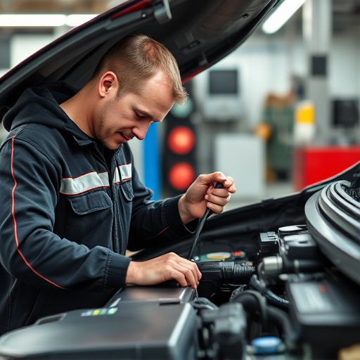 auto technician working