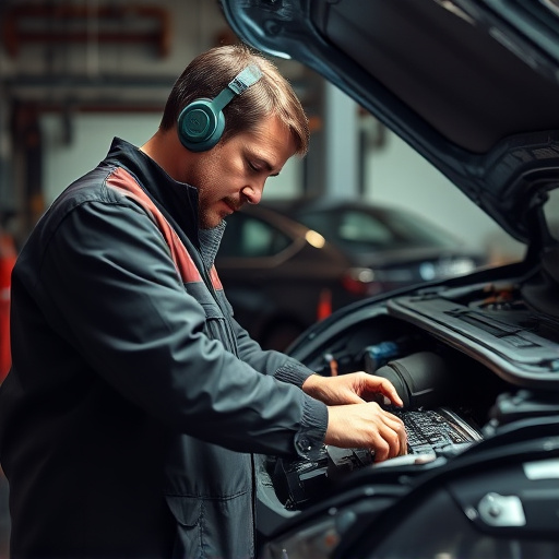 auto technician working