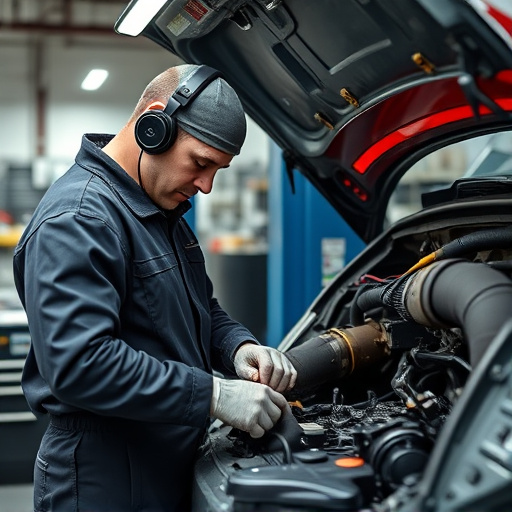 auto technician working