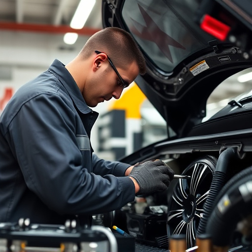 auto technician working