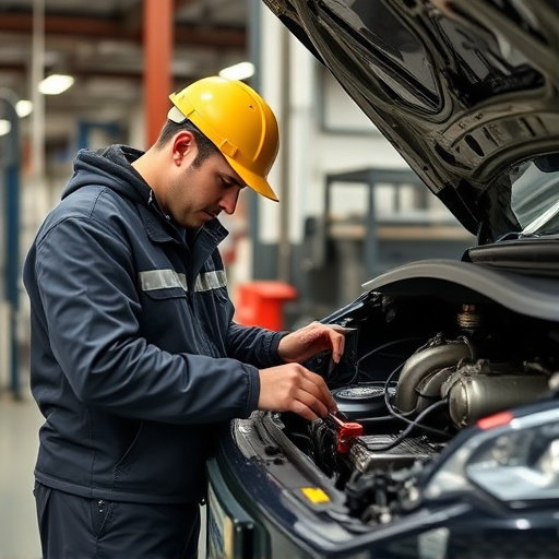 auto technician working