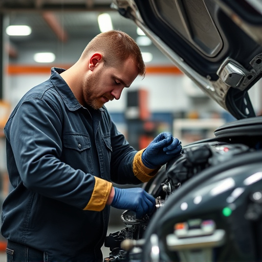 auto technician working
