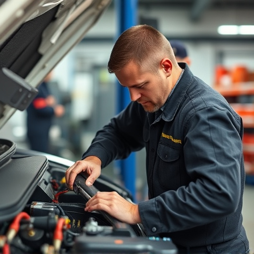 auto technician working