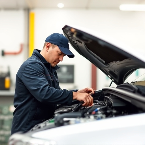 auto technician working