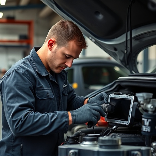 auto technician working