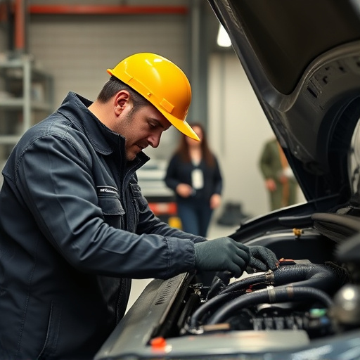 auto technician working