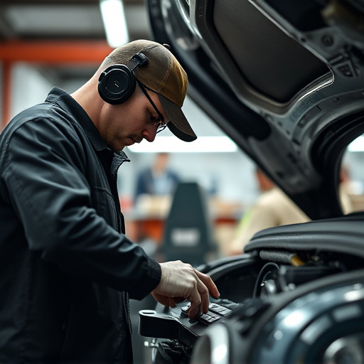 auto technician working