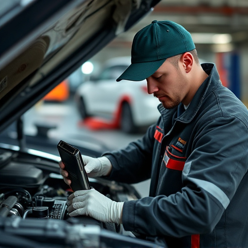auto technician working