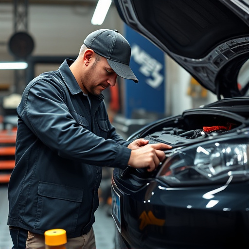 auto technician working