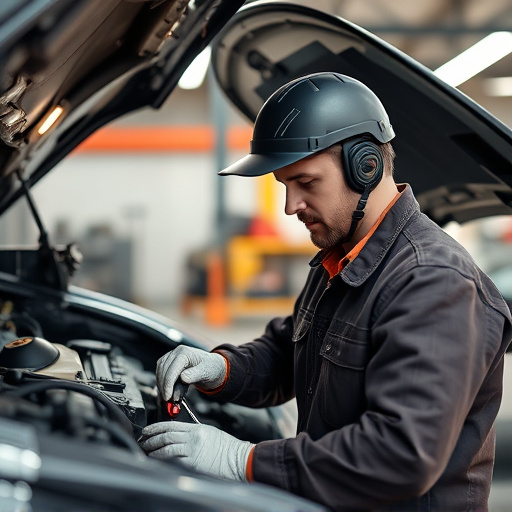 auto technician working