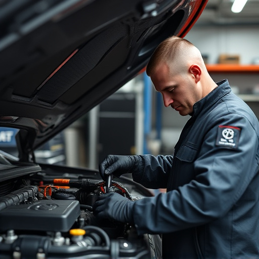auto technician working