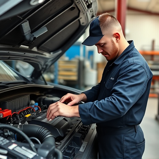 auto technician working