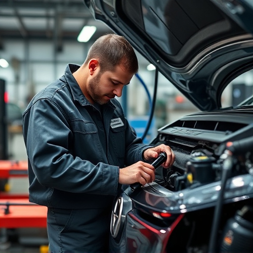 auto technician working