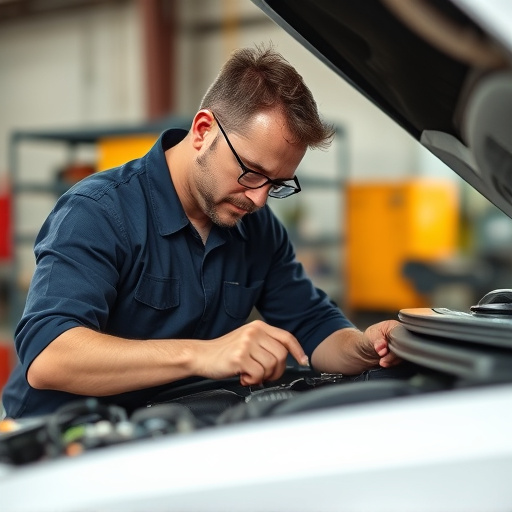 auto technician working