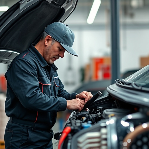 auto technician working