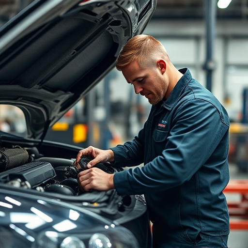 auto technician working