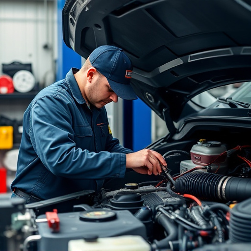 auto technician working