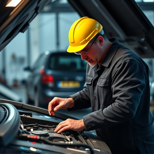 auto technician working