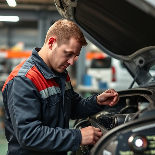 auto technician working