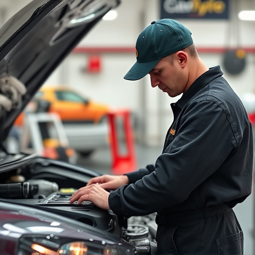 auto technician working