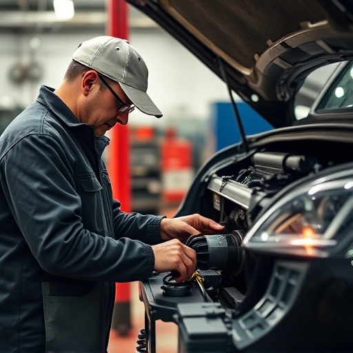 auto technician working