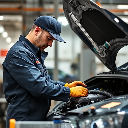 auto technician working