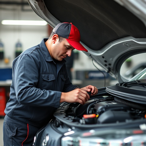 auto technician working