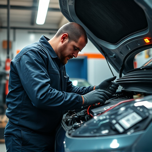 auto technician working