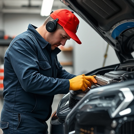 auto technician working