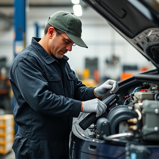 auto technician working