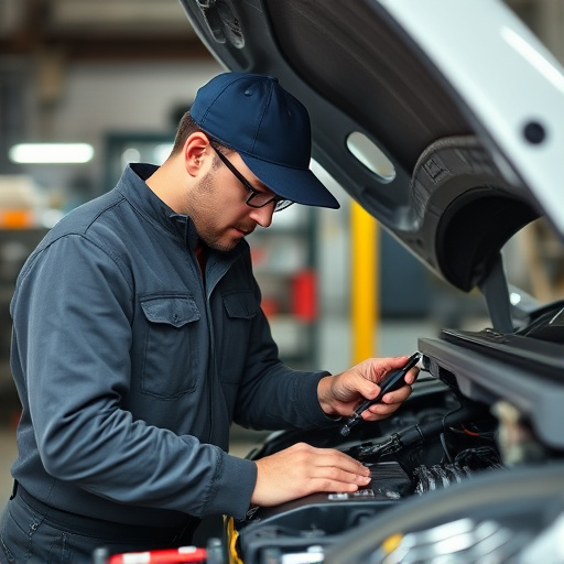 auto technician working