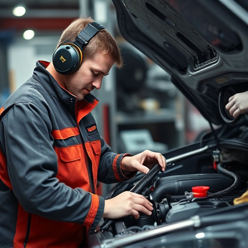 auto technician working
