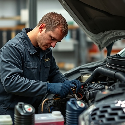 auto technician working