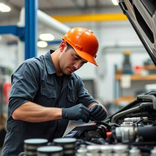 auto technician working