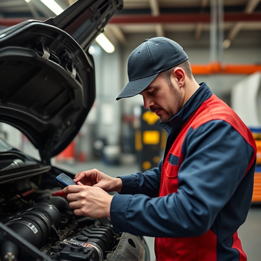 auto technician working