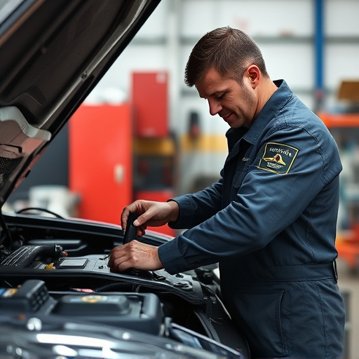auto technician working