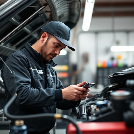 auto technician working