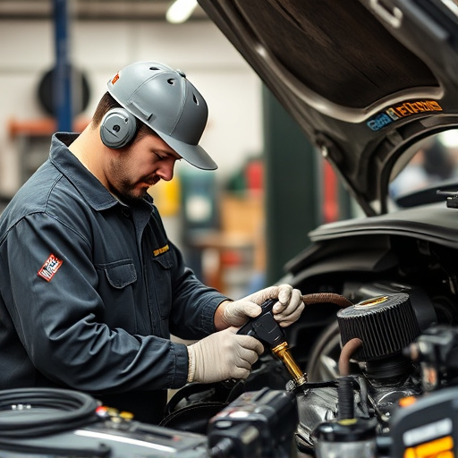 auto technician working