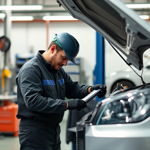 auto technician working