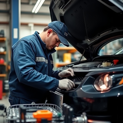 auto technician working