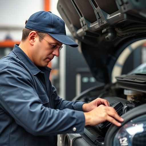 auto technician working