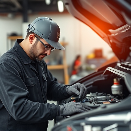 auto technician working