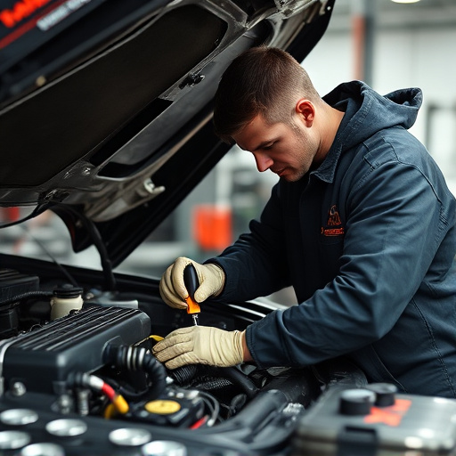 auto technician working