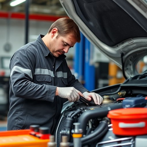 auto technician working