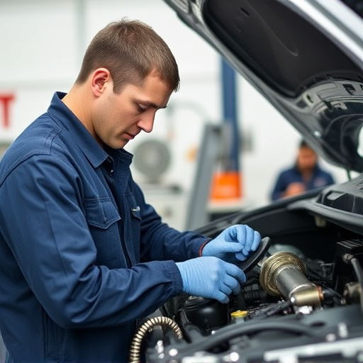 auto technician working