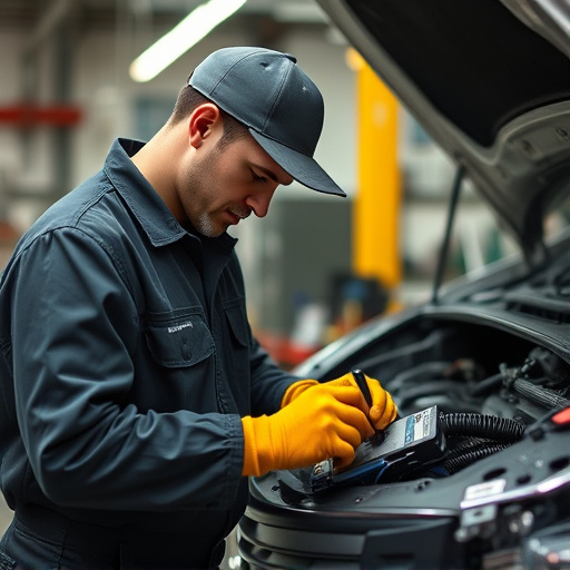 auto technician working